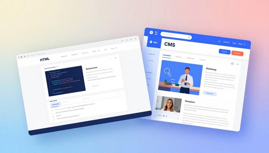static html website vs cms